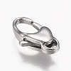 Tarnish Resistant Polished 316 Surgical Stainless Steel Lobster Claw Clasps STAS-Z013-05A-3