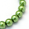 Baking Painted Pearlized Glass Pearl Round Bead Strands HY-Q330-8mm-13-2