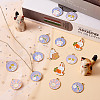 30Pcs 6 Styles Alloy Enamel Pendants ENAM-CJ0001-120-6