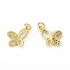 Brass Micro Pave Cubic Zirconia Pendants KK-E068-VB290-1