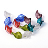 Mixed Handmade Silver Foil Glass Twist Beads Strands X-SL125-3