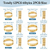  12Pcs 6 Size 201 Stainless Steel Grooved Finger Ring Settings RJEW-TA0001-05G-2