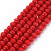 Opaque Solid Color Glass Beads Strands EGLA-A034-P4mm-D22-1