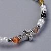 Glass Pearl Stretch Bracelets BJEW-JB04314-07-3