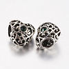 Tibetan Style Alloy Rhinestone European Beads PALLOY-F200-06-3