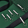 Unicraftale 10Pcs Stainless Steel Keychain with Security Belt Clip STAS-UN0046-49-2