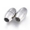304 Stainless Steel Magnetic Clasps with Glue-in Ends STAS-D242-33P-B-1