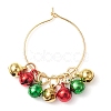 Christmas Brass Bell Wine Glass Charms AJEW-JO00257-3