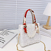 DIY Ribbon Knitting Women's Handbag Kits DIY-WH0453-08A-6