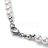 Plastic Pearl Daisy Pendant Dangle Earrings & Stretch Bracelet & Pendant Necklace SJEW-JS01256-7