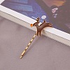 Christmas Theme Alloy Enamel Hair Bobby Pin AJEW-A056-04B-1