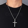 Zinc Alloy Cross Pendant Necklaces NJEW-M211-06B-ASP-3