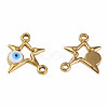 304 Stainless Steel Enamel Connector Charms STAS-N087-62-02G-1