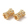 Brass Micro Pave Cubic Zirconia Beads KK-P239-32G-2