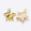 Brass Enamel Pendants KK-T049-024G-04-NF-2