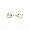 Brass Micro Pave Clear Cubic Zirconia Charms KK-S364-103-2