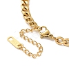 304 Stainless Steel Rectangle Link Chain Necklaces NJEW-H024-05G-3