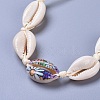Adjustable Cowrie Shell Beaded Necklace and Bracelets Jewelry Sets SJEW-JS01019-01-7