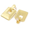 Brass Rectangle Stud Earrings EJEW-K293-11G-2