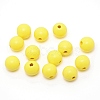 Spray Painted Natural Wood Beads WOOD-WH0023-22A-01-1