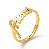 Ion Plating(IP) 304 Stainless Steel Word Friend Adjustable Ring for Women RJEW-B027-07G-1