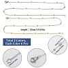 SUNNYCLUE 12Pcs 2 Colors 304 Stainless Steel Satellite Chain Necklaces Set NJEW-SC0001-13-2