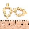 Rack Plating Brass Locket Pendants KK-F874-01G-15-3