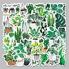 50Pcs 50 Styles Plant Theme Waterproof PVC Plastic Stickers STIC-PW0001-375-3