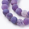 Natural Weathered Agate Beads Strands G-G589-10mm-06-3