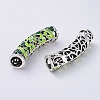 Alloy Enamel Tube Beads ENAM-I022-005AS-2