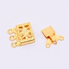 Brass Box Clasps KK-WH0038-09G-3