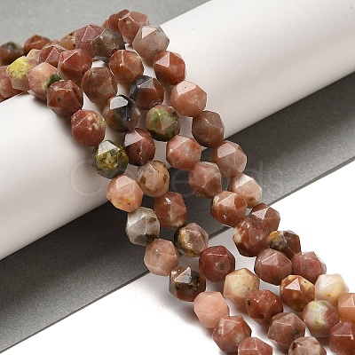 Natural Plum Blossom Jade Beads Strands G-K382-B04-02-1