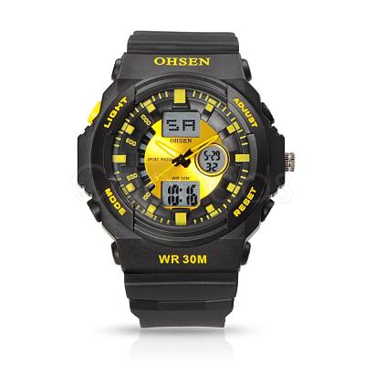 OHSEN Brand Unisex Dual Movement Silicone Sport Watches WACH-N002-01-1