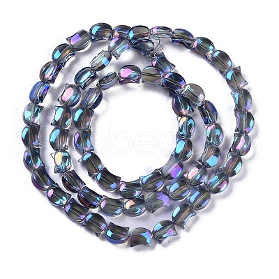 Electroplate Glass Beads Strands EGLA-Q128-06A-FR02-1