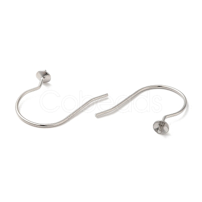 Rhodium Plated 925 Sterling Silver Earring Hooks STER-M114-03P-1