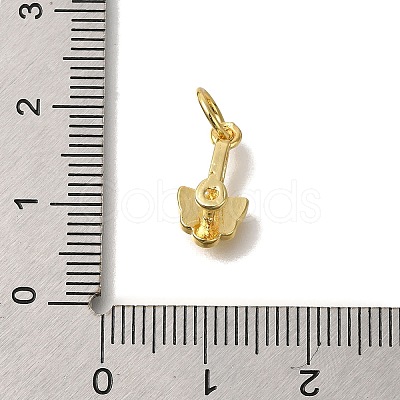 Rack Plating Brass Micro Pave Cubic Zirconia Ice Pick Pinch Bails KK-F883-15G-1