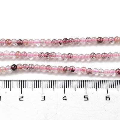 Natural Strawberry Quartz Beads Strands G-G140-D03-01-1