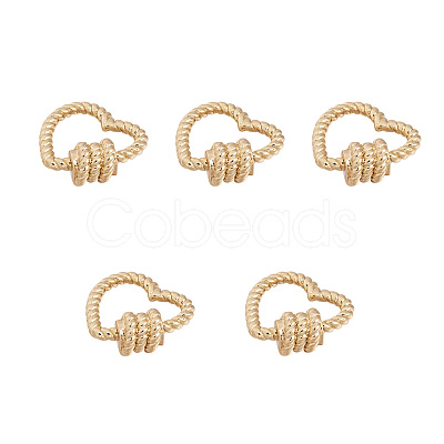 Brass Screw Carabiner Lock Charms ZIRC-E164-13G-1