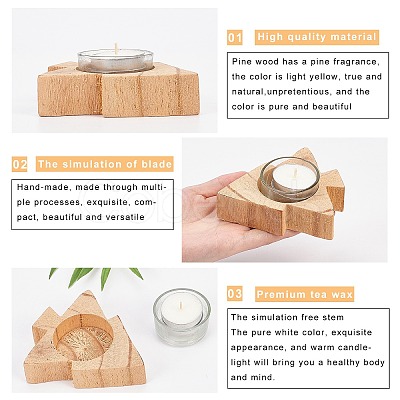 Natural Wood Candle Holder WOOD-PH0001-07-1