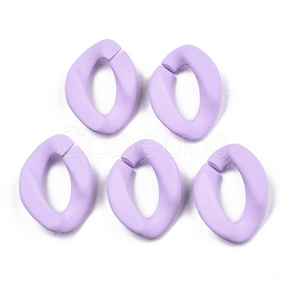 Opaque Spray Painted Acrylic Linking Rings OACR-S036-001A-I15-1