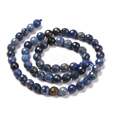 Natural Dumortierite Beads Strands G-E571-06A-1