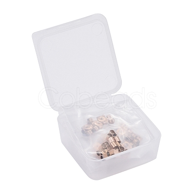 40Pcs 4 Size Ion Plating(IP) 304 Stainless Steel Ear Nuts STAS-LS0001-15RG-1