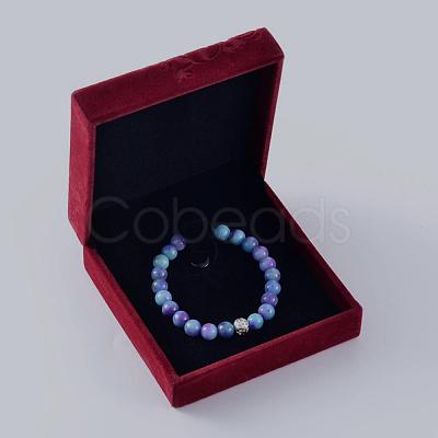 Square Velvet Bracelets Boxes VBOX-D002-01-1