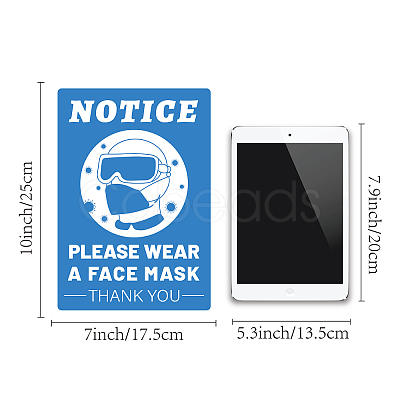 Waterproof PVC Warning Sign Stickers DIY-WH0237-003-1