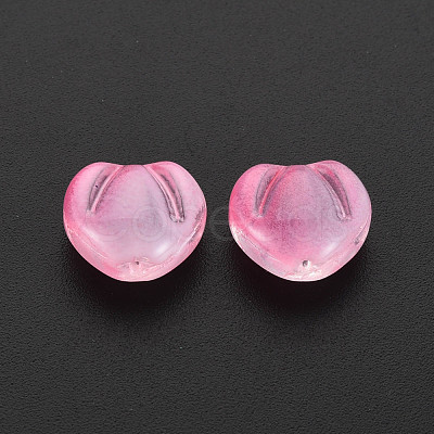 Two Tone Transparent Spray Painted Glass Beads GLAA-T022-24-C06-1