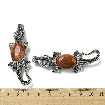 Dual-use Items Alloy Crocodile Brooch JEWB-C026-01I-AS-1