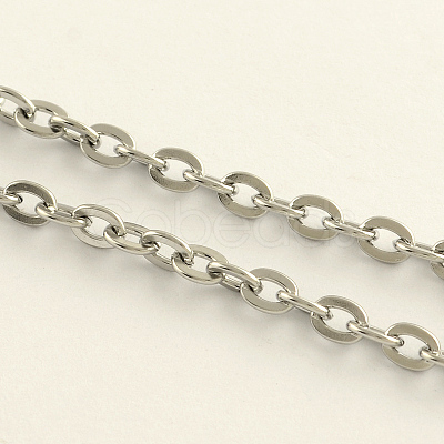 Non-Tarnish 3.28 Feet 304 Stainless Steel Cable Chains X-CHS-R008-14-1