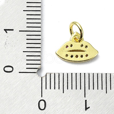 Brass Micro Pave Cubic Zirconia Pendants KK-H475-25G-02-1