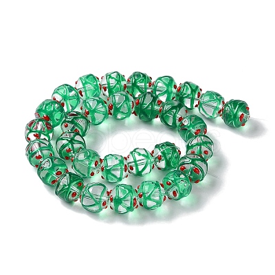 Transparent Glass Enamel Beads Strands GLAA-G107-04B-1