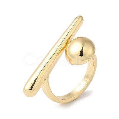 Alloy Open Cuff Rings for Women RJEW-S412-04G-06-1